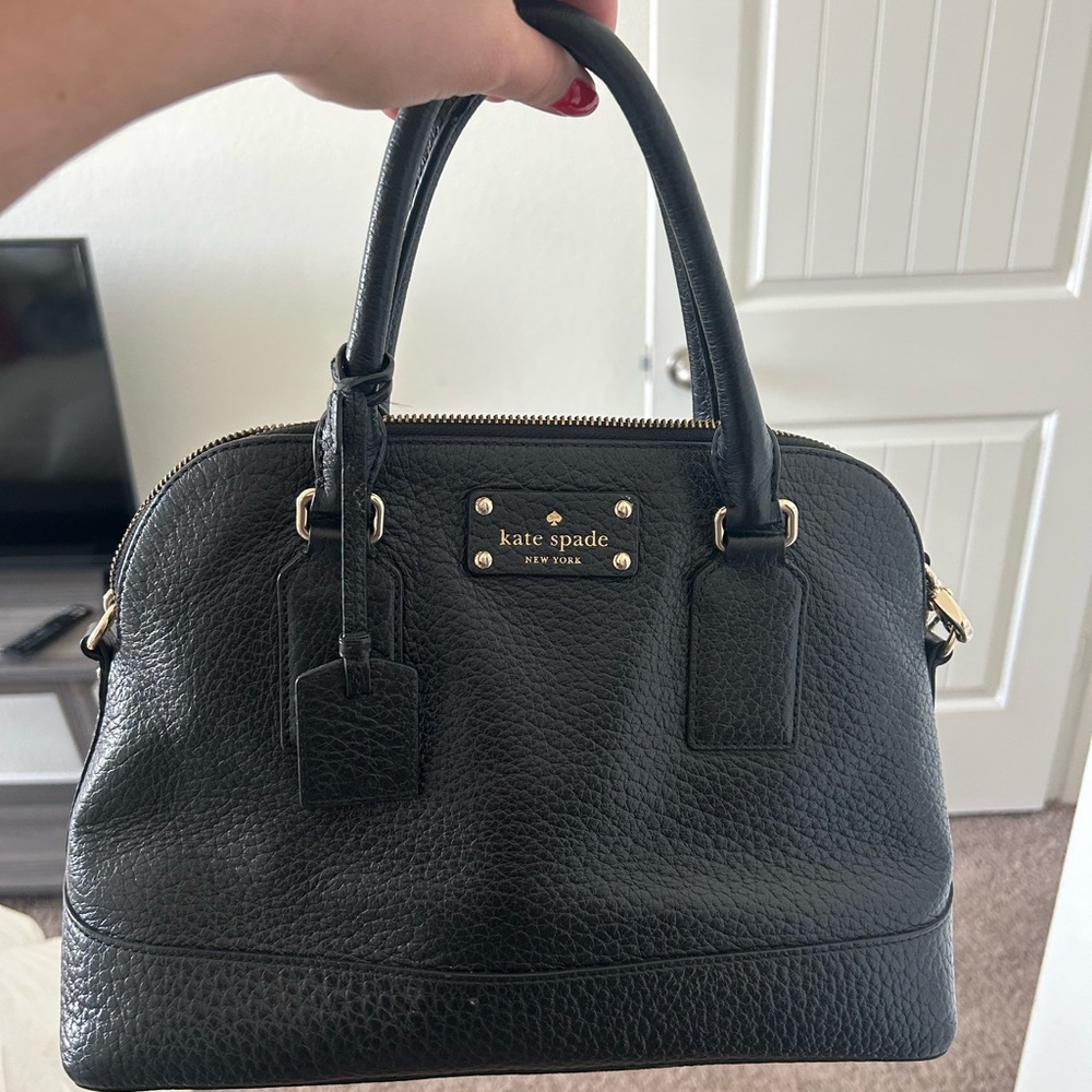 Kate Spade Black Pebbled Leather Satchel